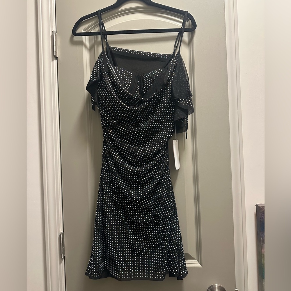 Iridescent studded dress